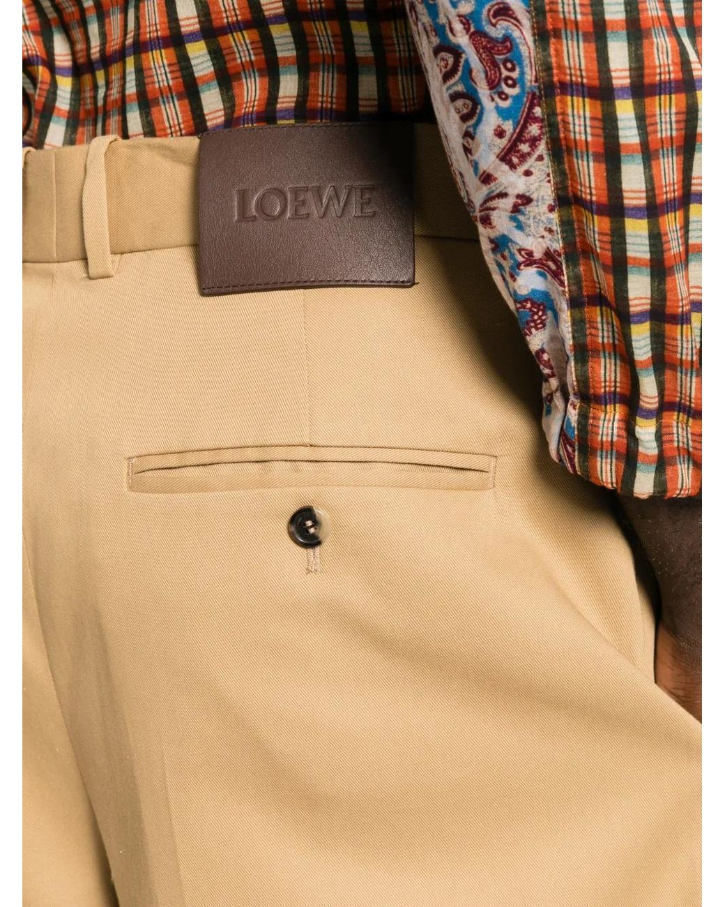 Loewe White Wide Leg Trousers for men