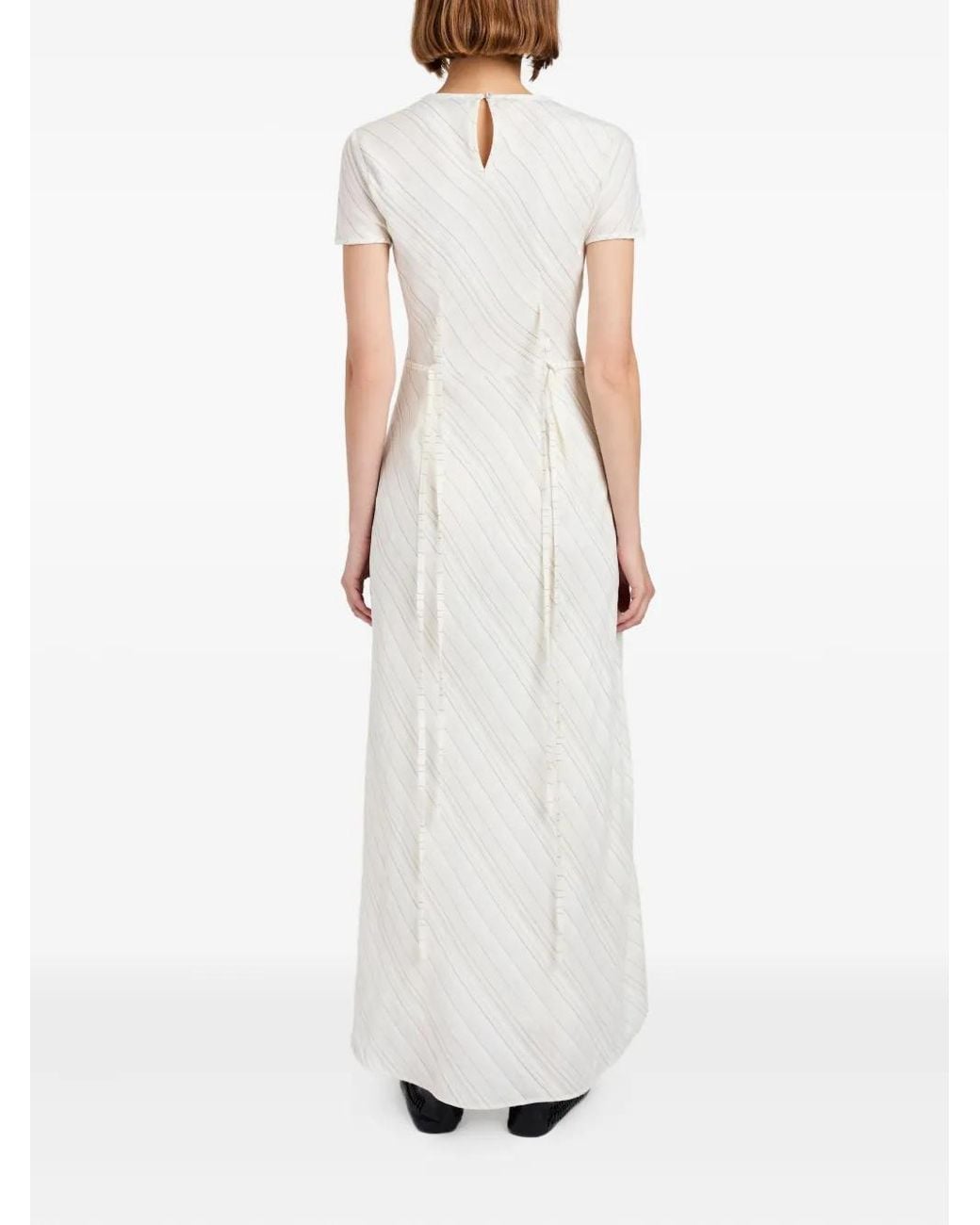 Proenza Schouler White Joss Stripe Woven Maxi Dress