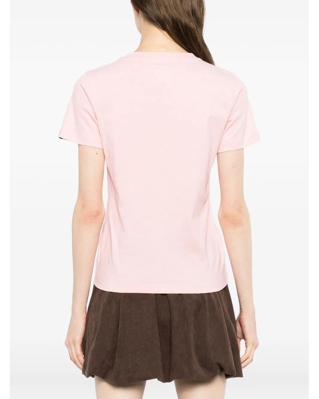 SPORT b. by agnès b. Pink Logo-Print Round Neck T-Shirt