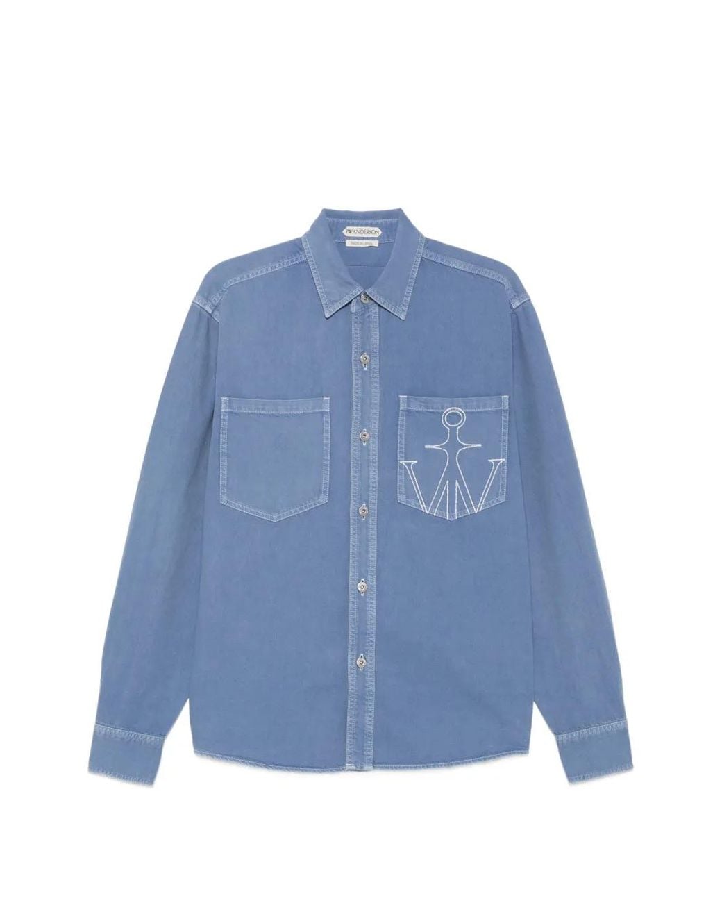J.W. Anderson Blue Embroidered Oversized Shirt