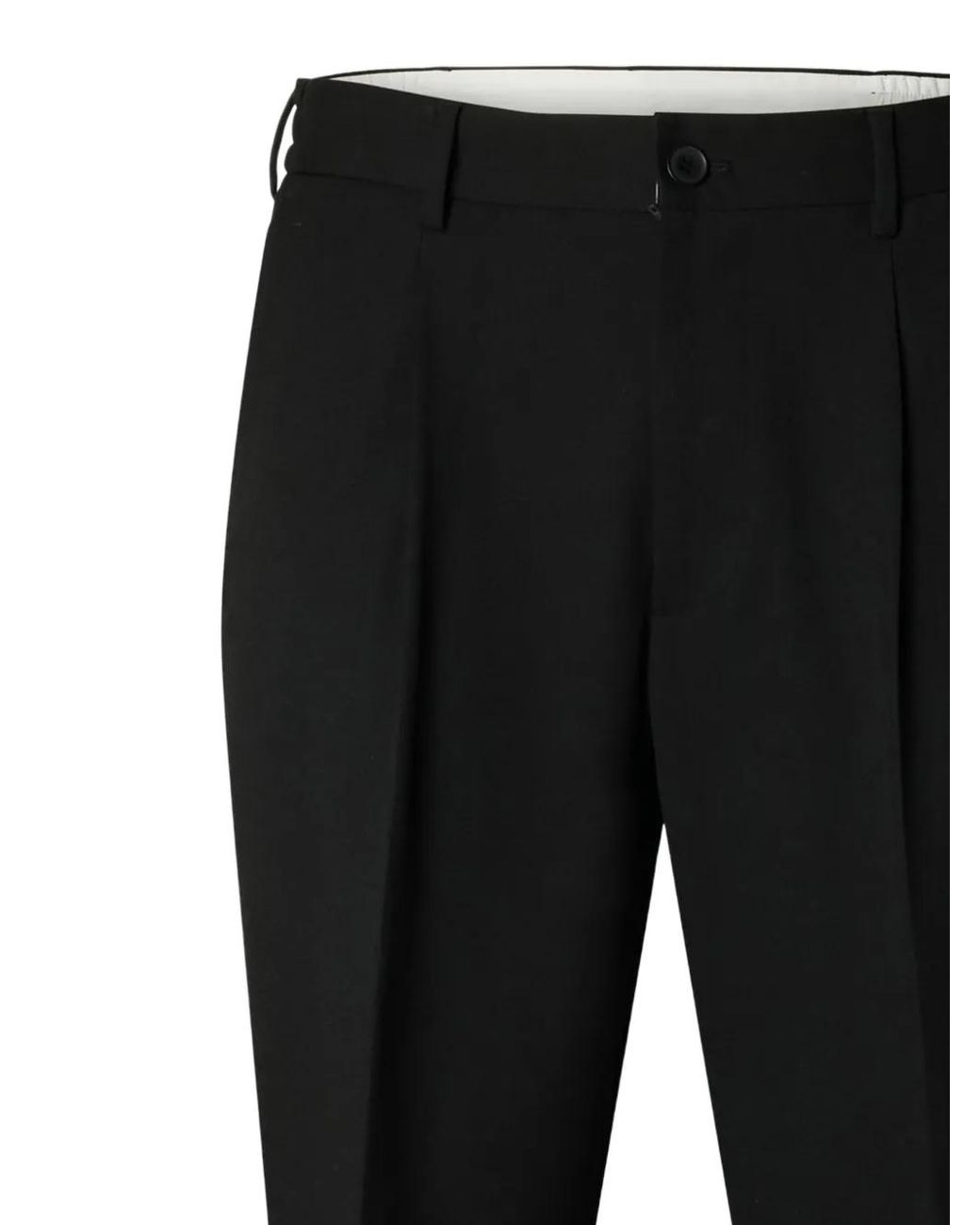 SELECTED Black Pleated Trousers for men