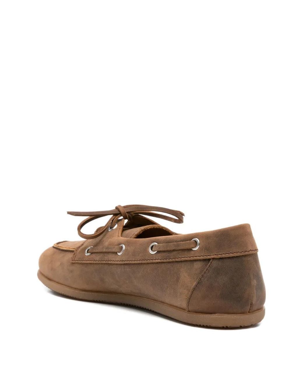 P.A.R.O.S.H. Brown Lace-Up Fastening Loafers