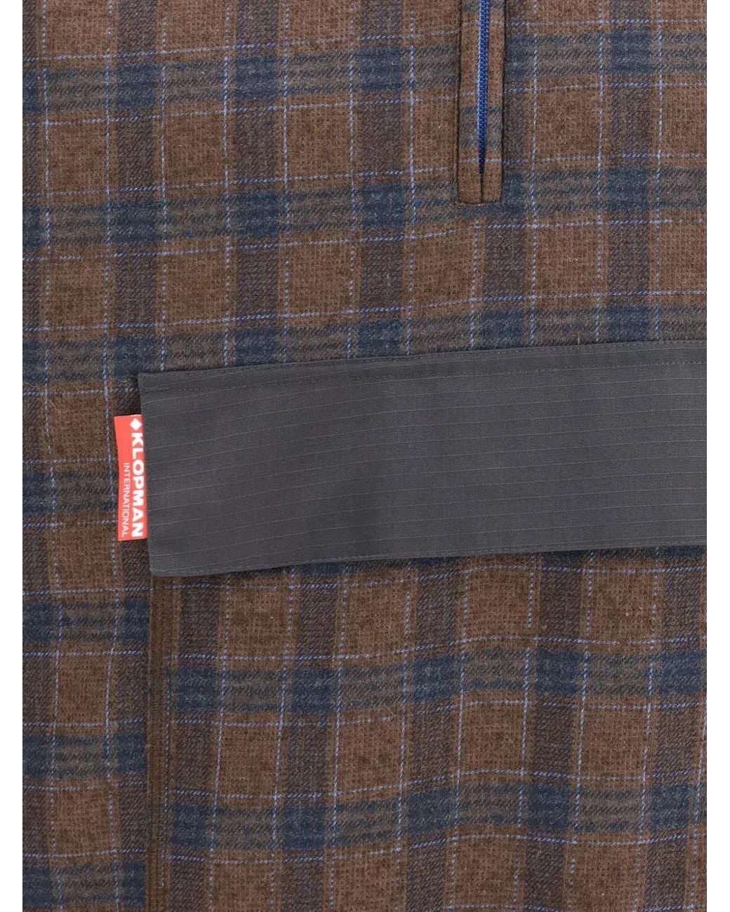 GR10K Purple Check-Pattern Half-Zip Sweatshirt for men