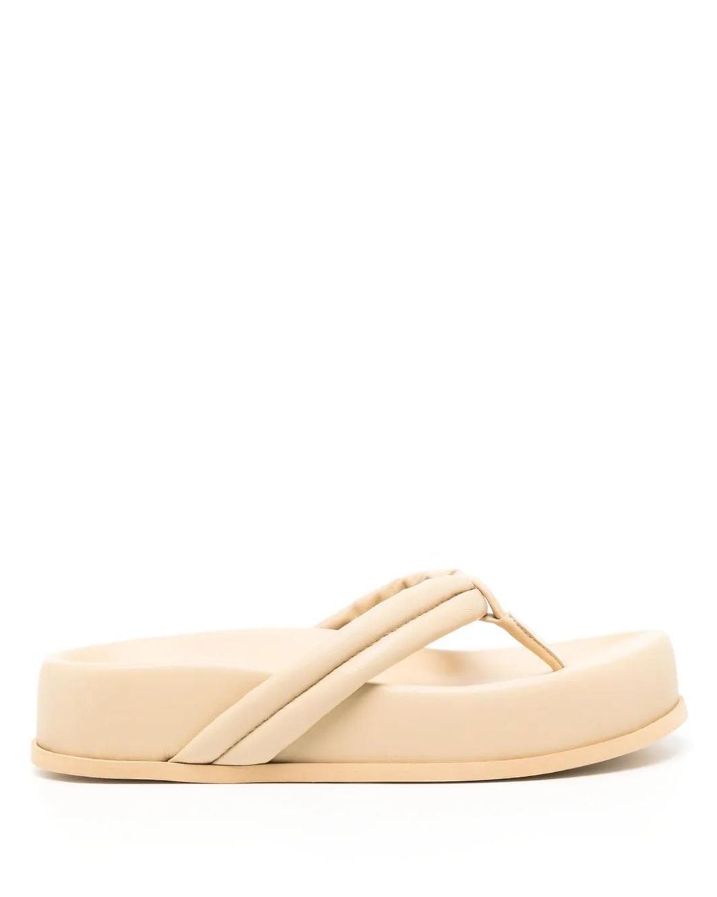 Gia Borghini Natural Frederique 40Mm Leather Sandals