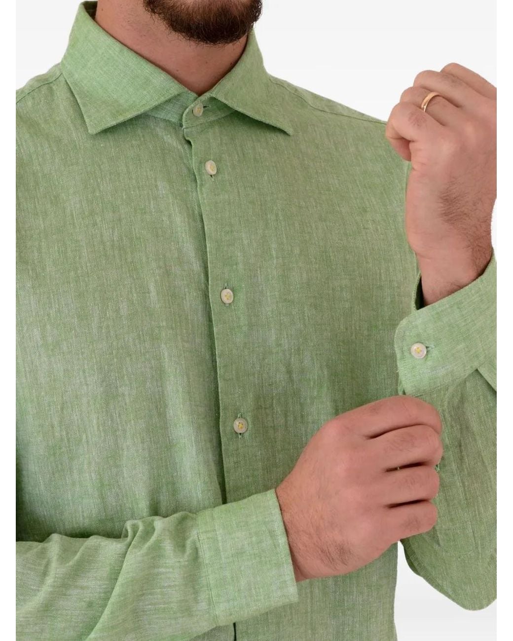 Manuel Ritz Green Buttoned Shirt for men