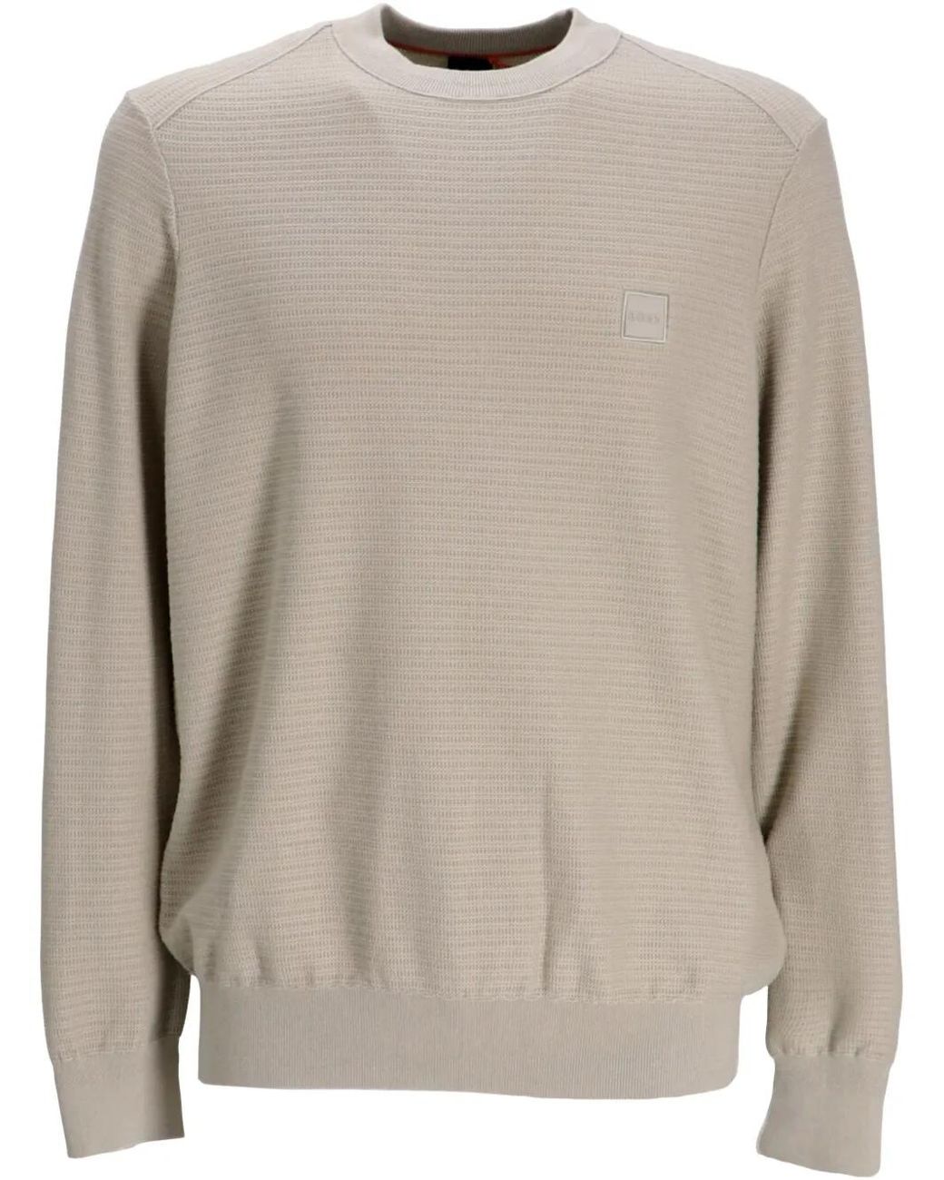 Boss Natural Logo-Appliqué Jumper for men
