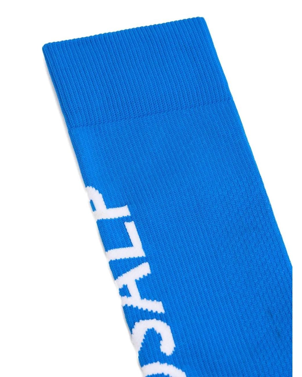 Fusalp Blue Jacquard-Logo Socks