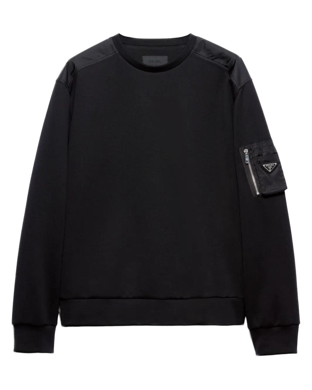 Sudadera A Paneles Prada de hombre de color Black