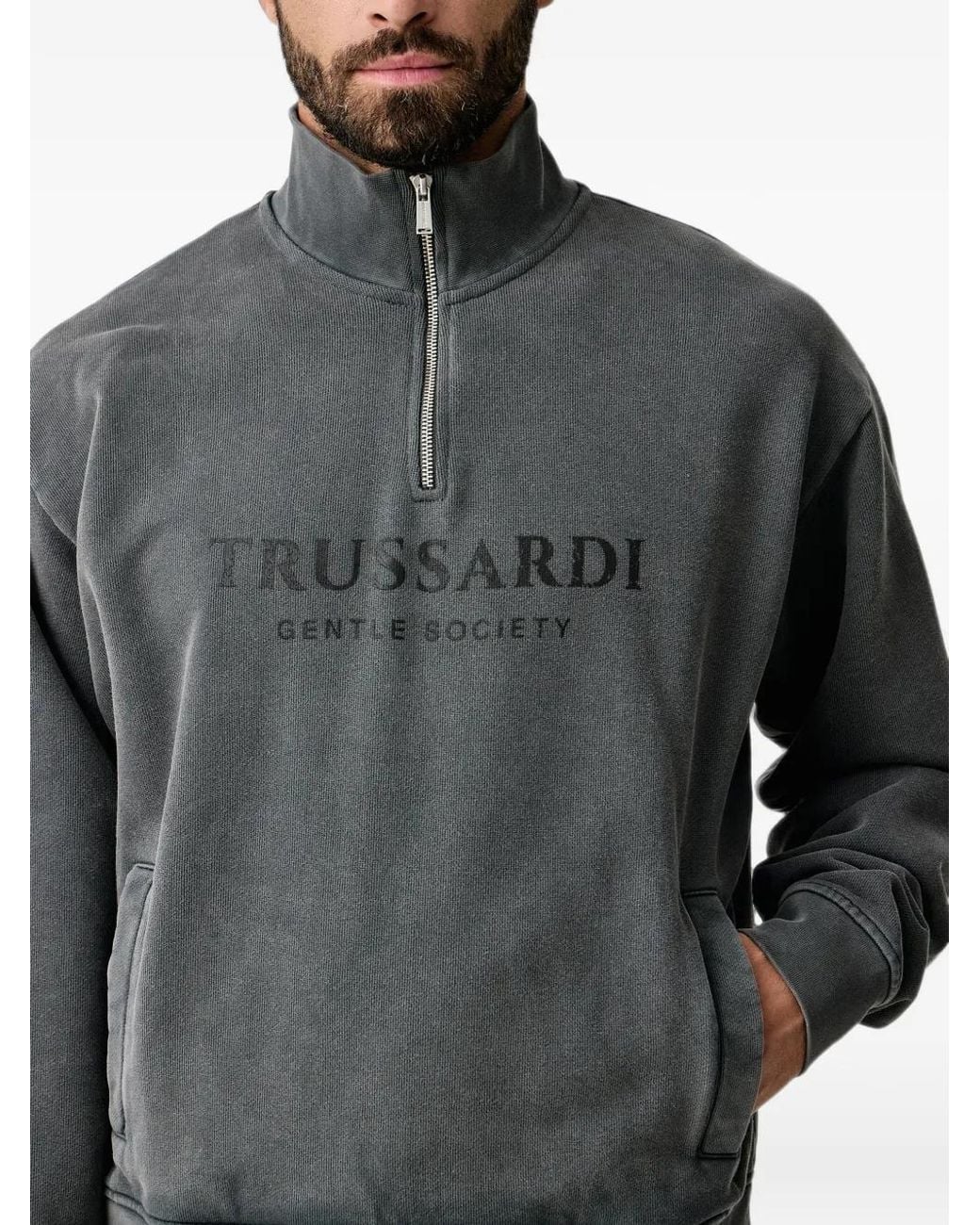 Trussardi Gray Gentle Society Sweatshirt for men