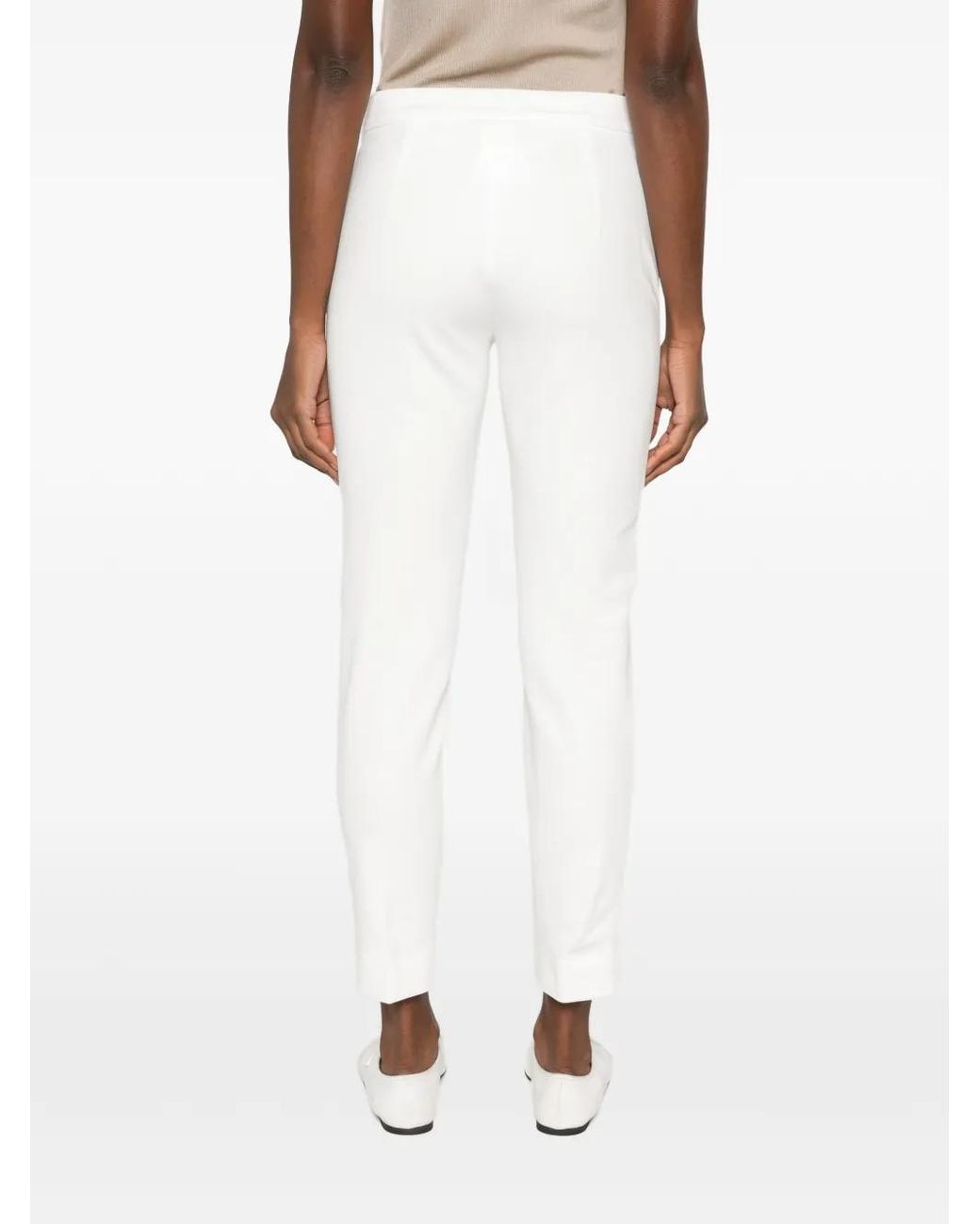 Max Mara White Pegno Trousers