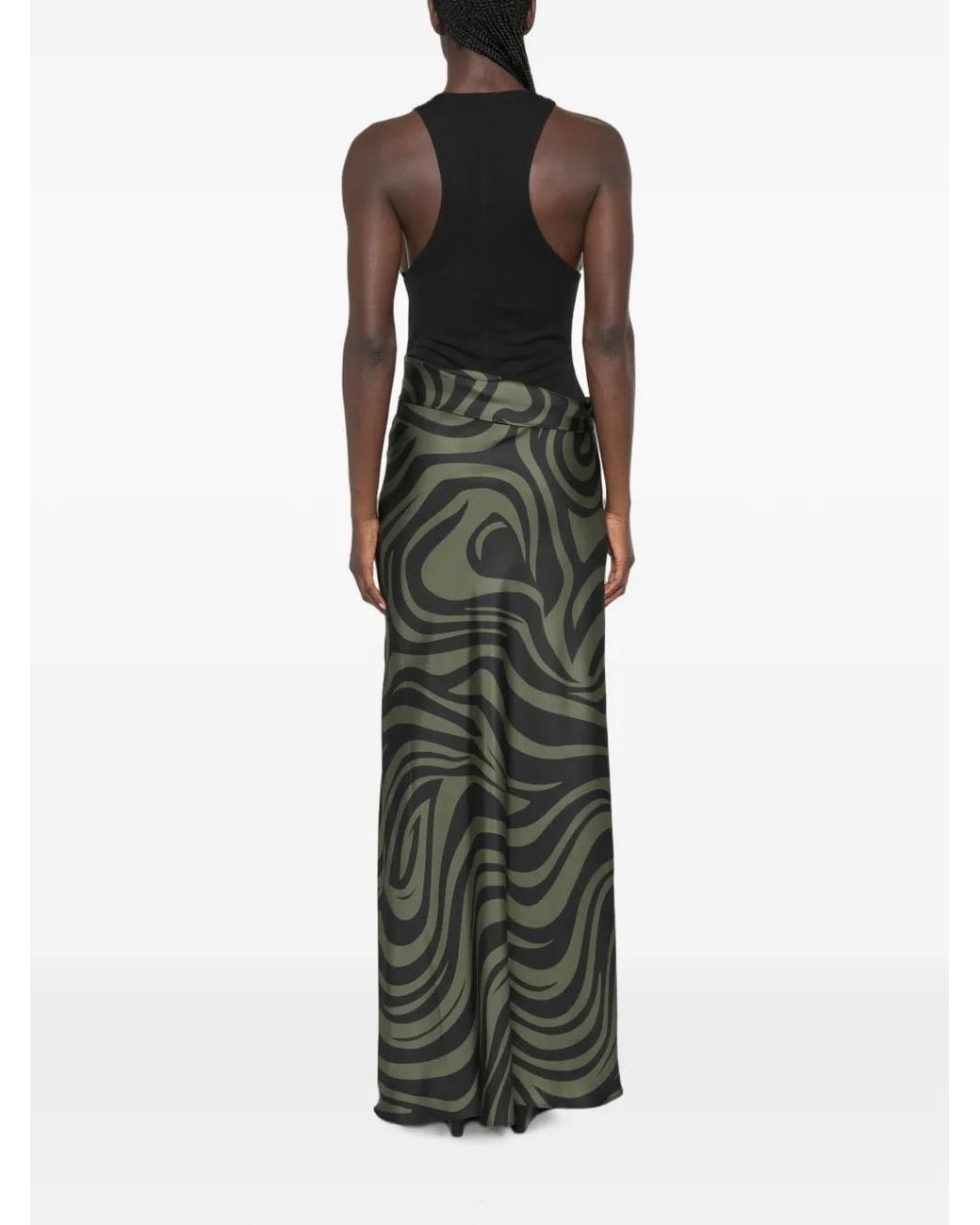 Nanushka White Jordyn Swirl-Print Sleeveless Maxi Dress