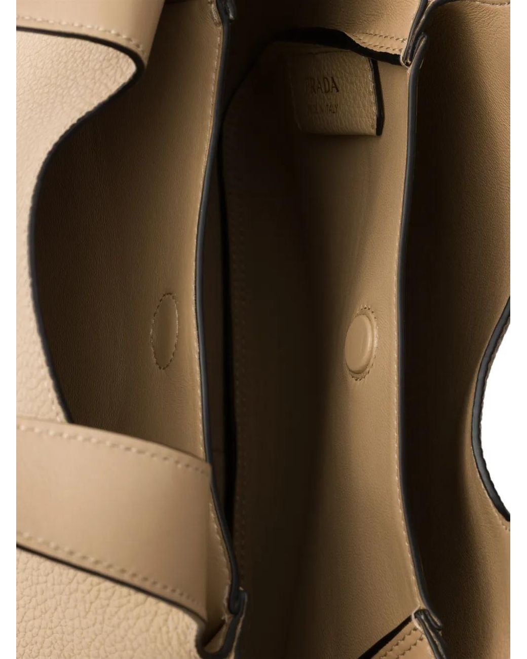 Prada Natural Liaison Small Leather Tote Bag