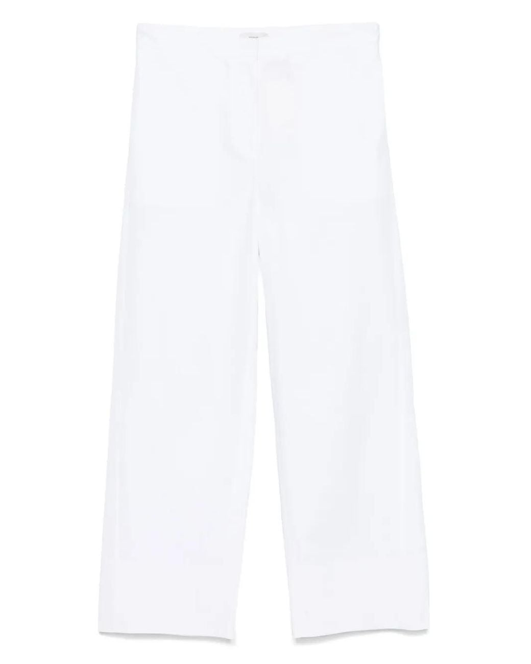 Totême White Organic Cotton Trousers