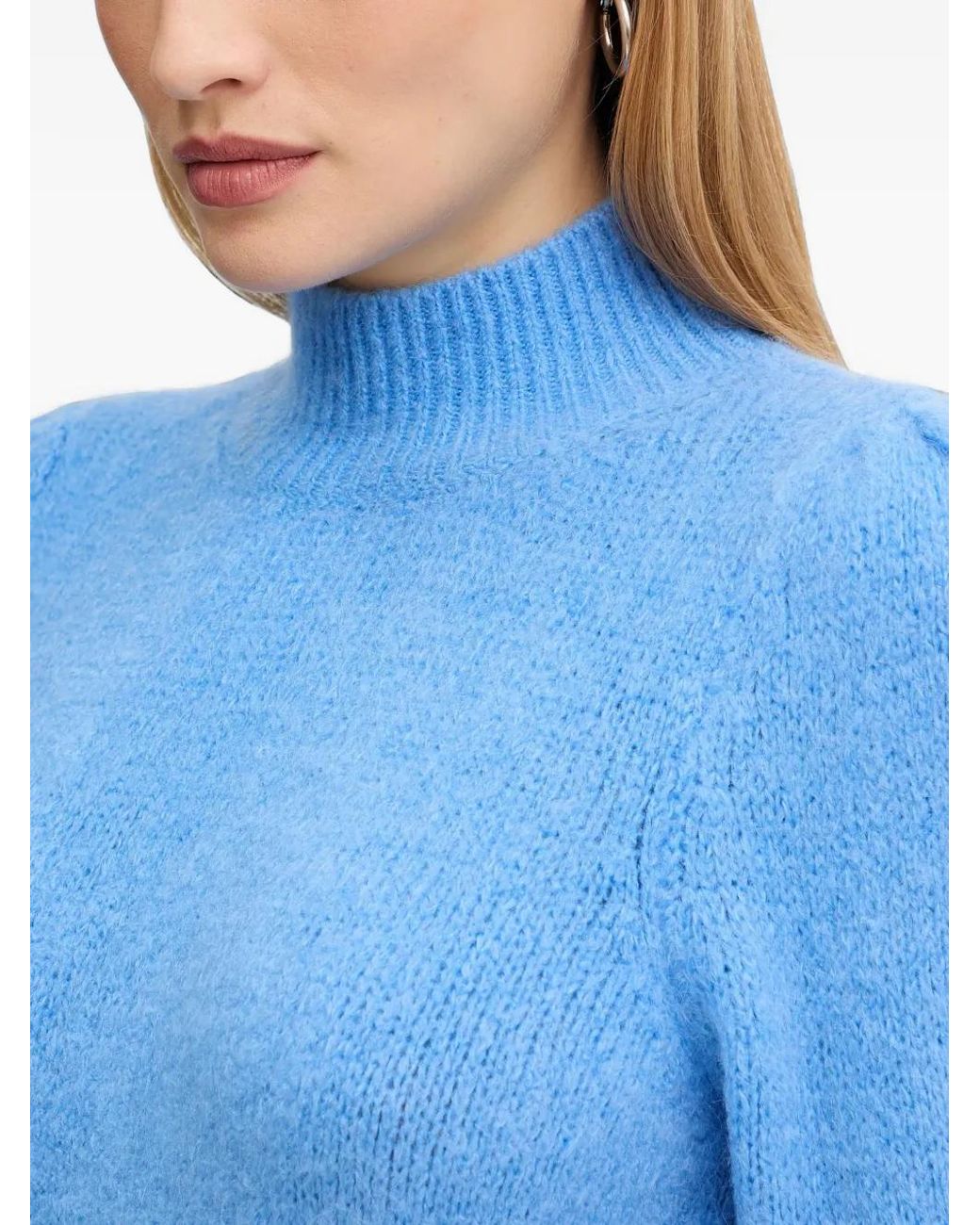 Morgan Blue Pull À Manches Bouffantes