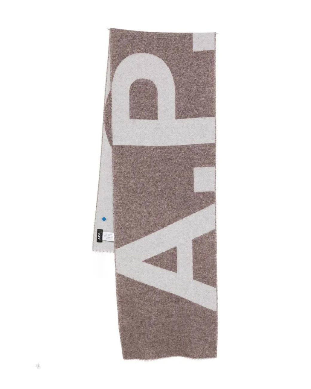 Sciarpa Con Logo A Intarsio di A.P.C. in Gray