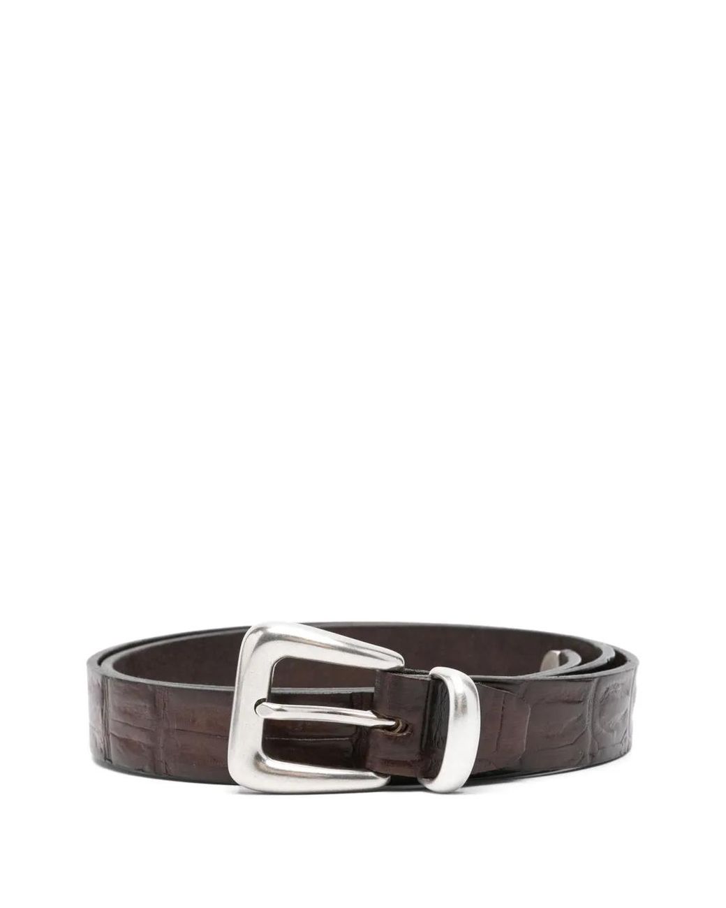 Eraldo White Leather Belt for men
