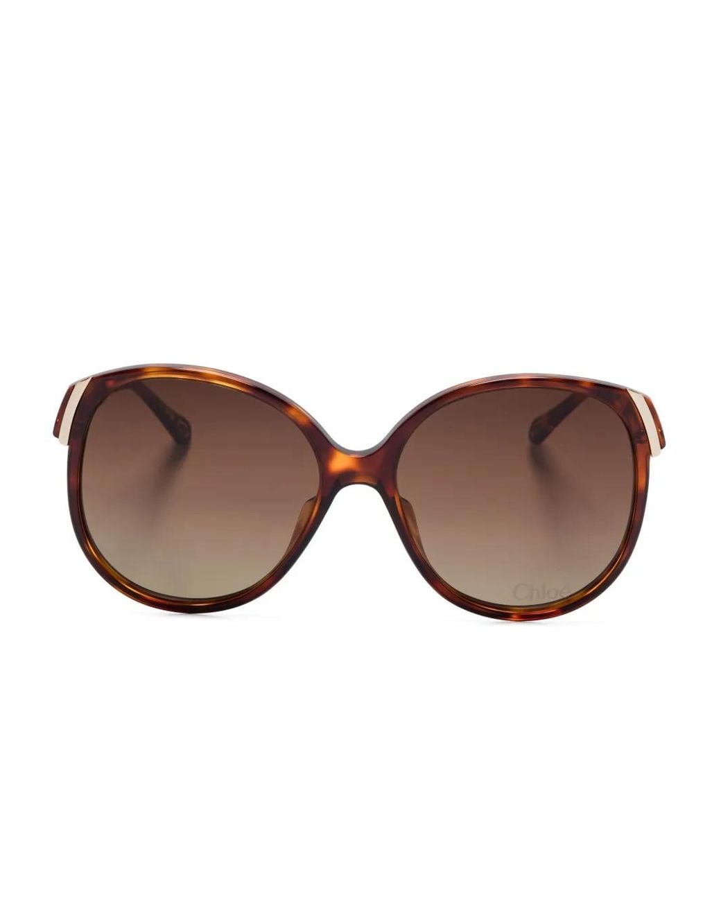 Chloé Brown Butterfly-Frame Sunglasses