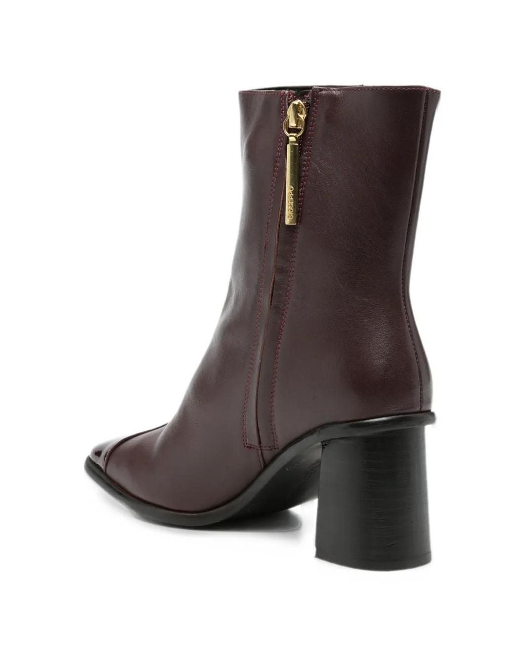 Gioseppo Brown Square-Toe Ankle Boots