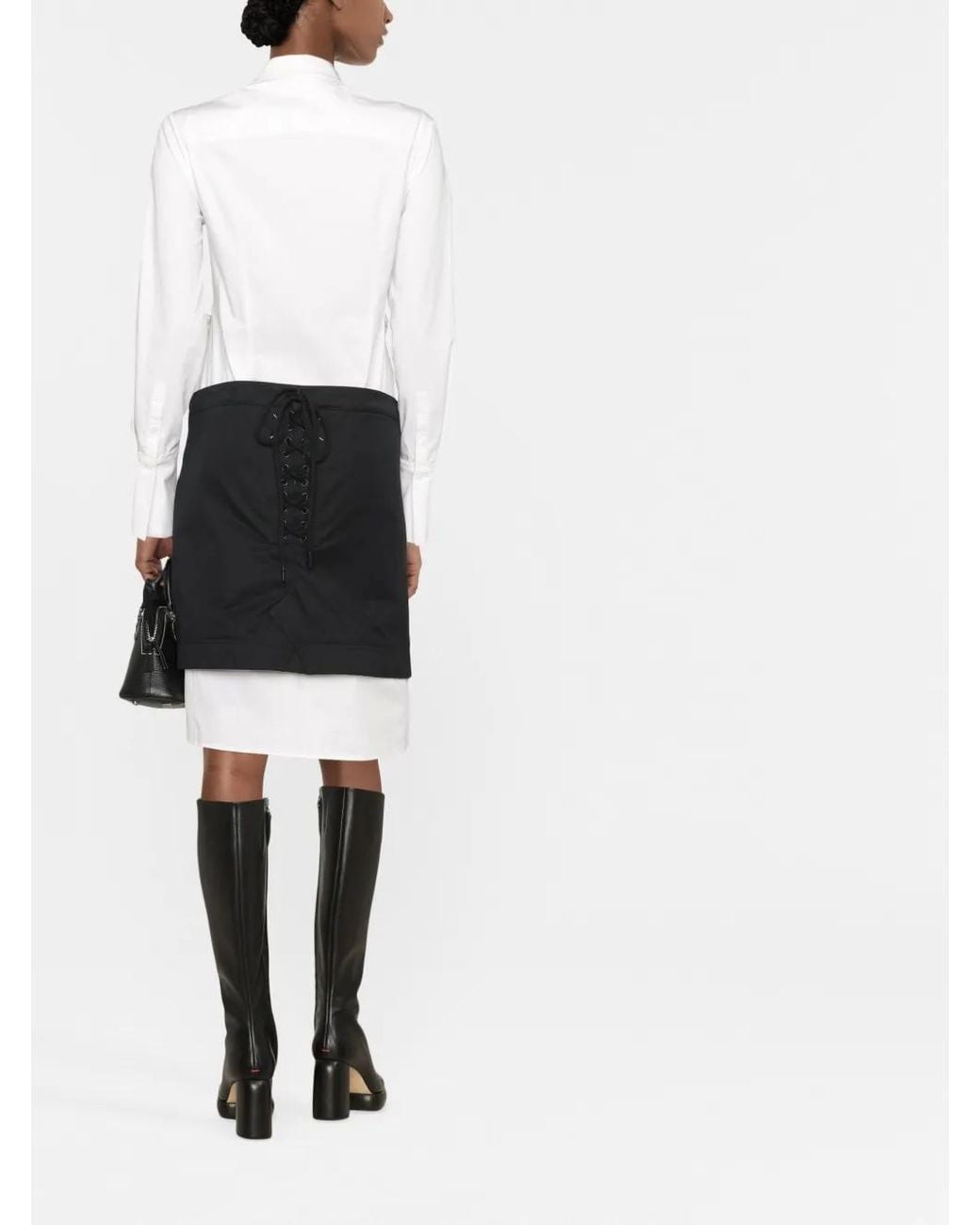 Maison Margiela Black Cotton Gabardine Bodice Top