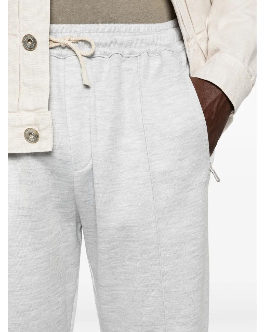Eleventy White Patch-Pockets Track Pants for men