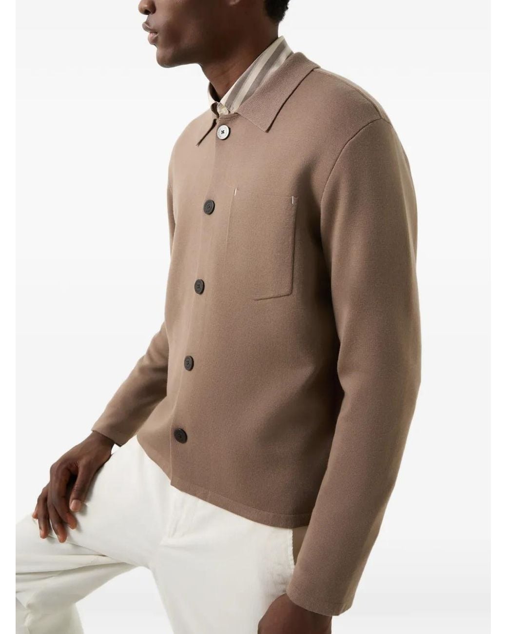 Bogner Natural Olaf Chest-Pocket Cardigan for men