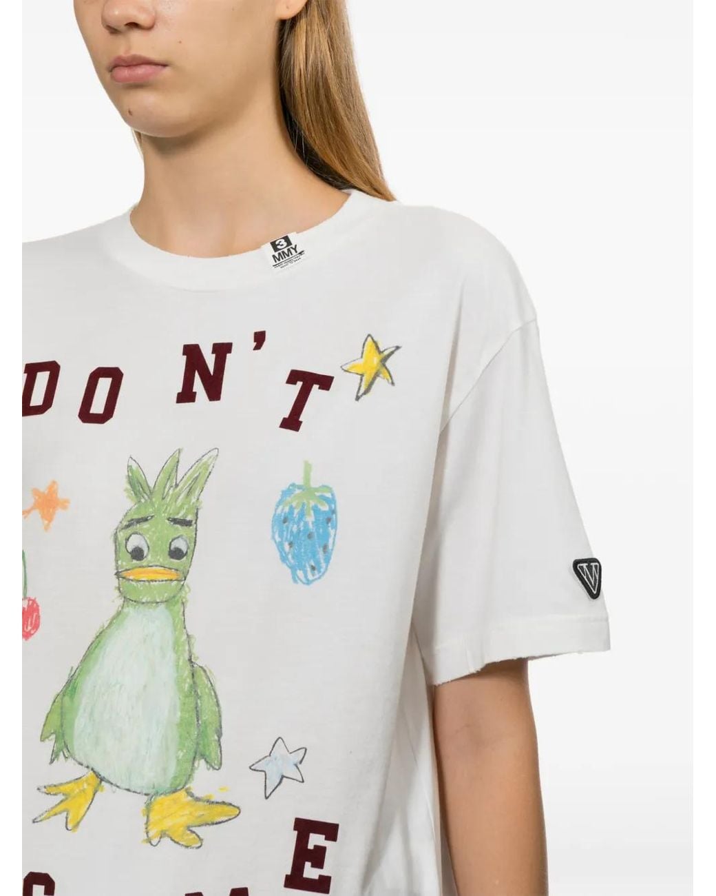Maison Mihara Yasuhiro White Graphic-Print T-Shirt