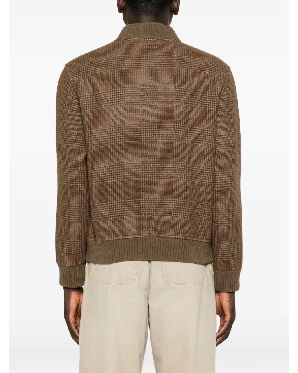Circolo 1901 Brown Checked Bomber Jacket for men