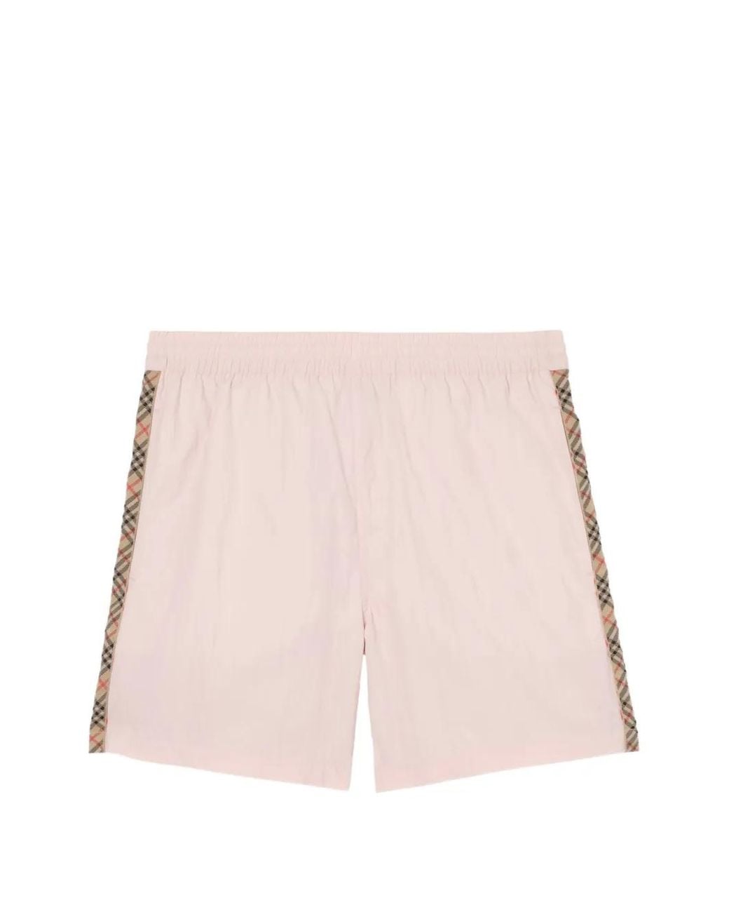 Burberry Pink Short De Bain Check Trim for men