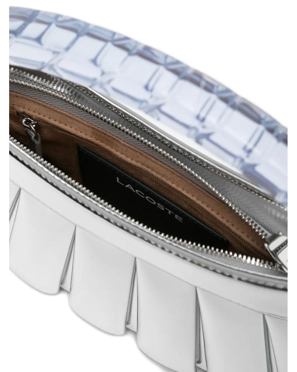 Lacoste Metallic H Lenglen Mirror Effect Leather Bag