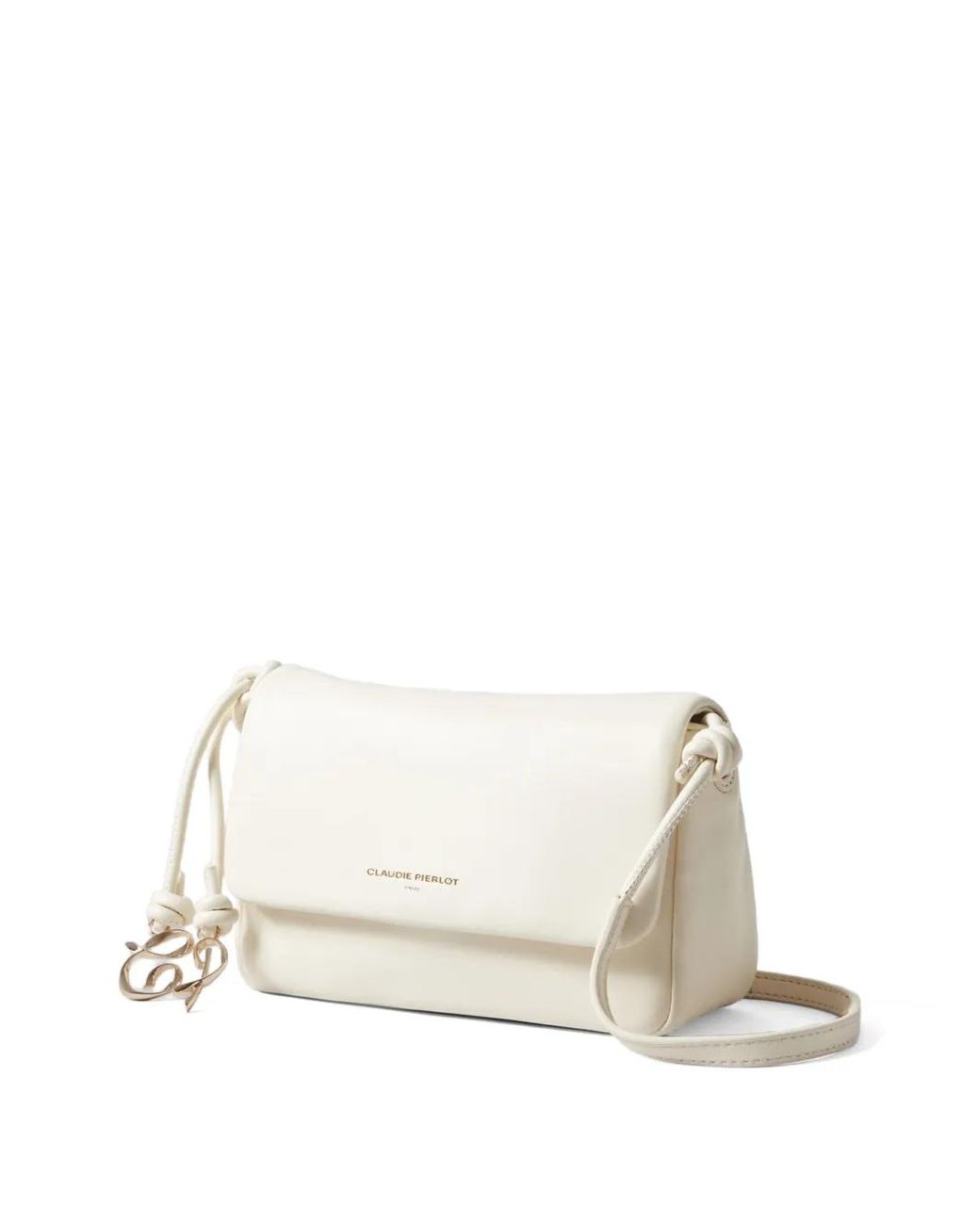 Claudie Pierlot Natural Sac À Bandoulière À Plaque Logo