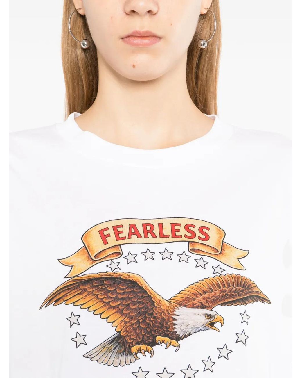 Melt White T-Shirt À Logo Eagle Imprimé