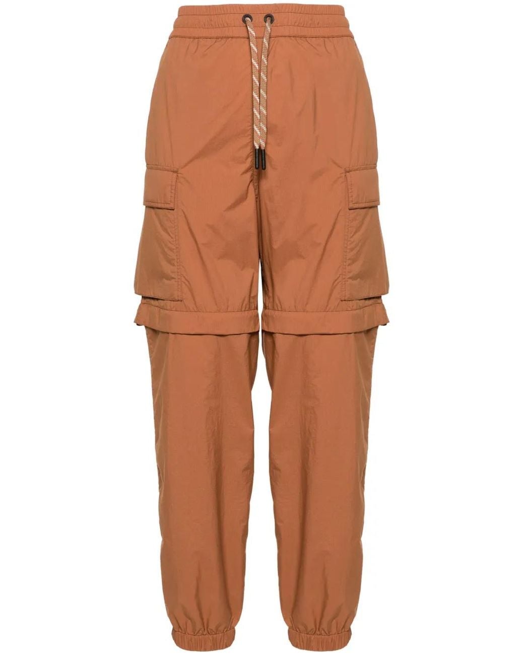 Moncler Orange Ripstop Zip-Off Cargo Trousers