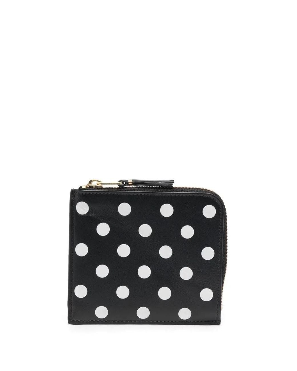 Comme des Garçons Black Polka-Dot Leather Wallet
