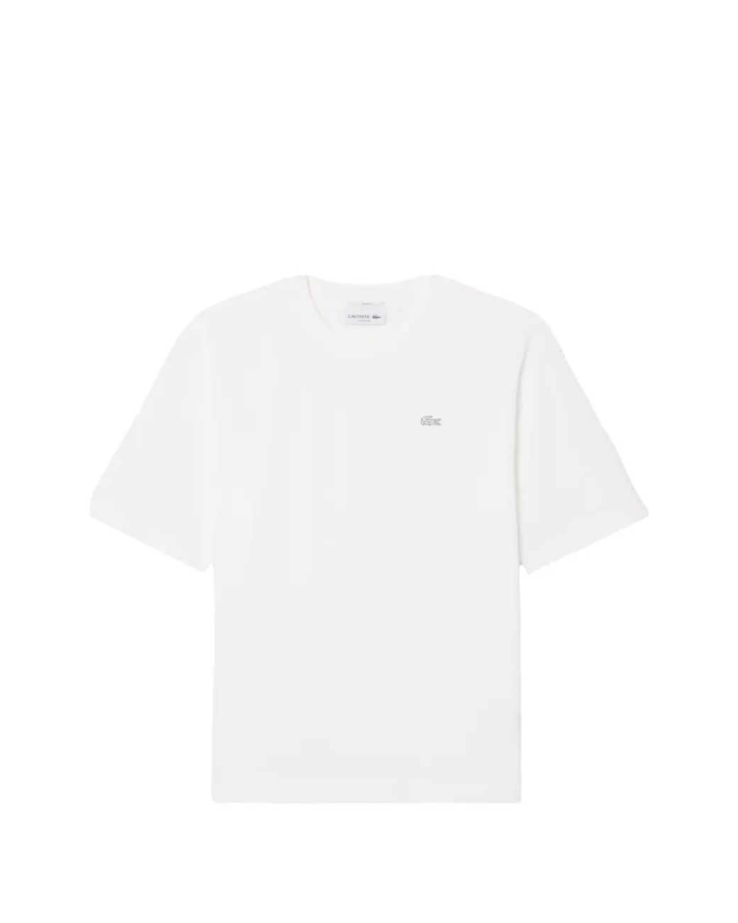Lacoste White Logo-Patch Short-Sleeve T-Shirt
