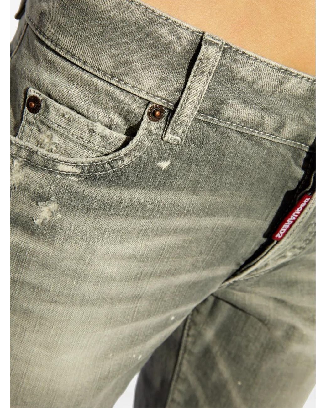 Jean À Patch Logo DSquared² en coloris Green