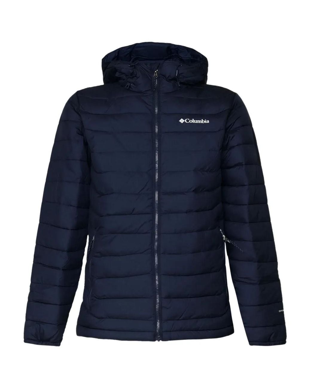 Columbia Blue Quilted Hooded Jacket for men