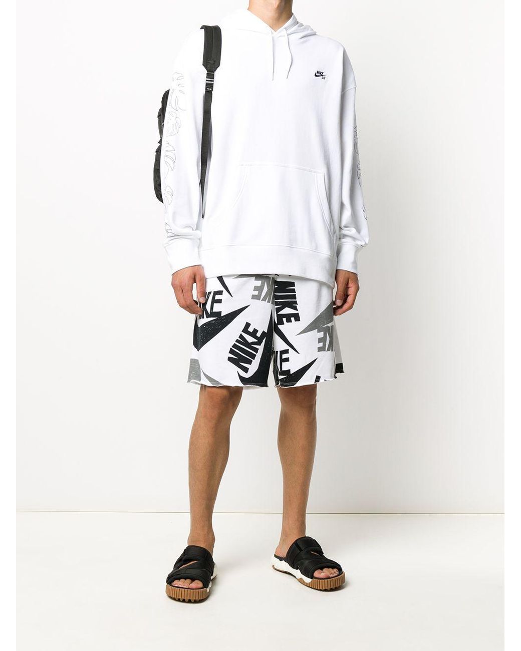 Nike Cotton Palm Leaf Print Hoodie in 