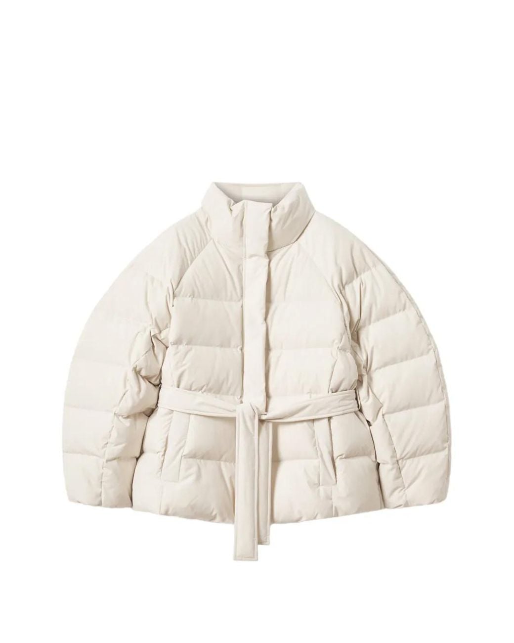 Maison Kitsuné Natural Belted Puffer Coat