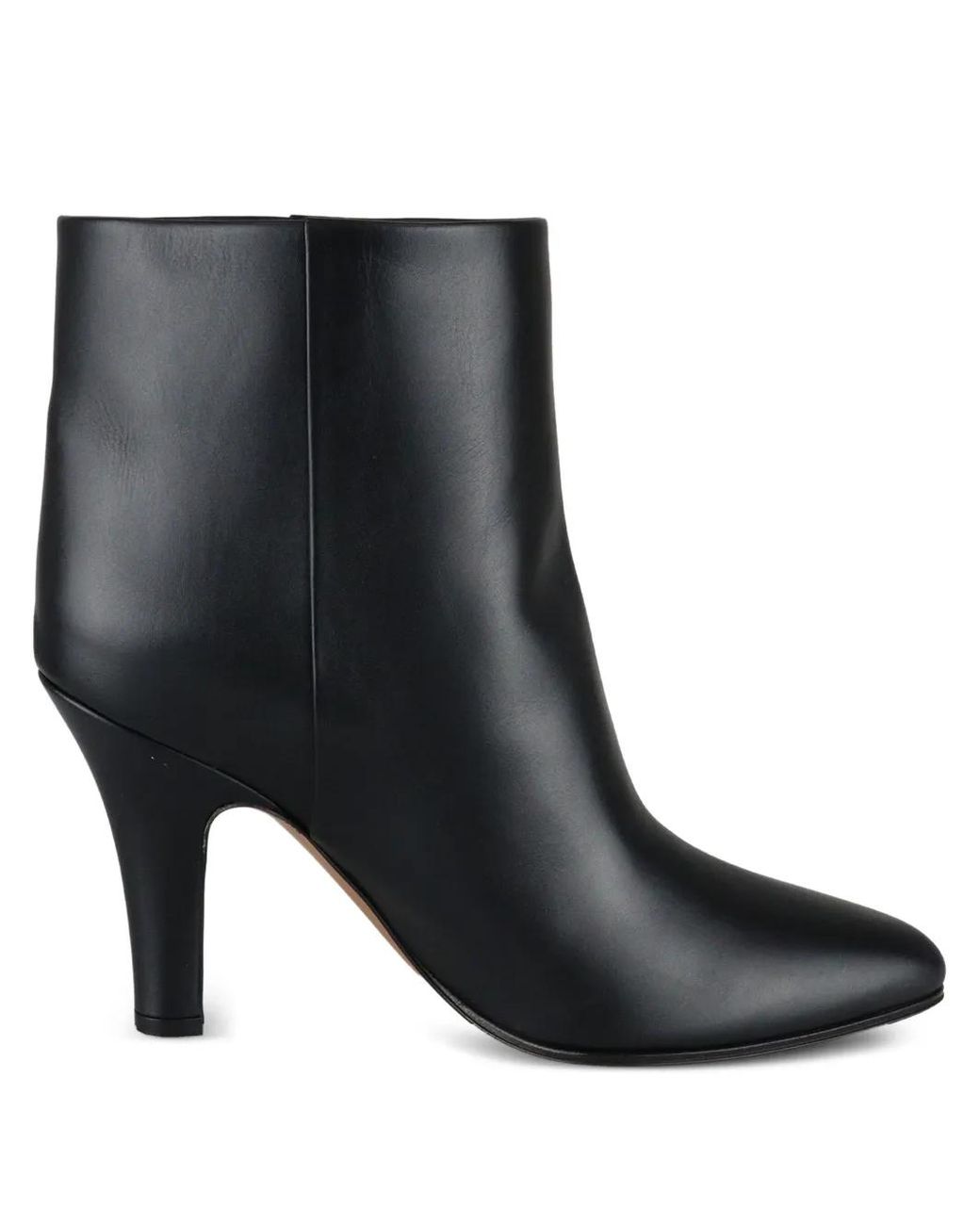 The Row Black 90Mm Prudens Leather Ankle Boots
