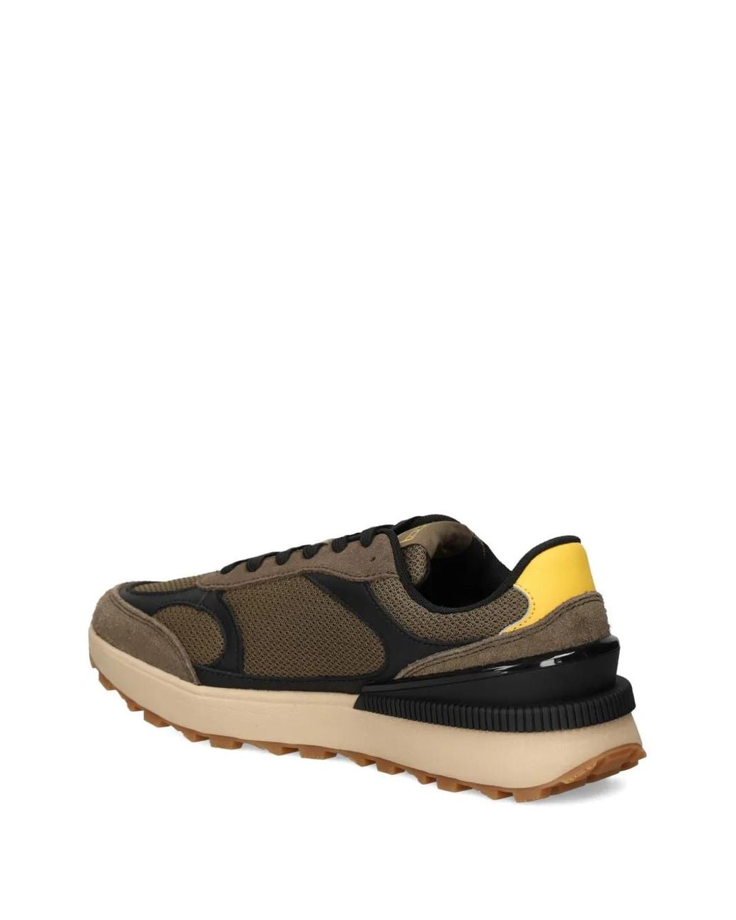 Tommy Hilfiger Brown Suede Paneled Sneakers for men