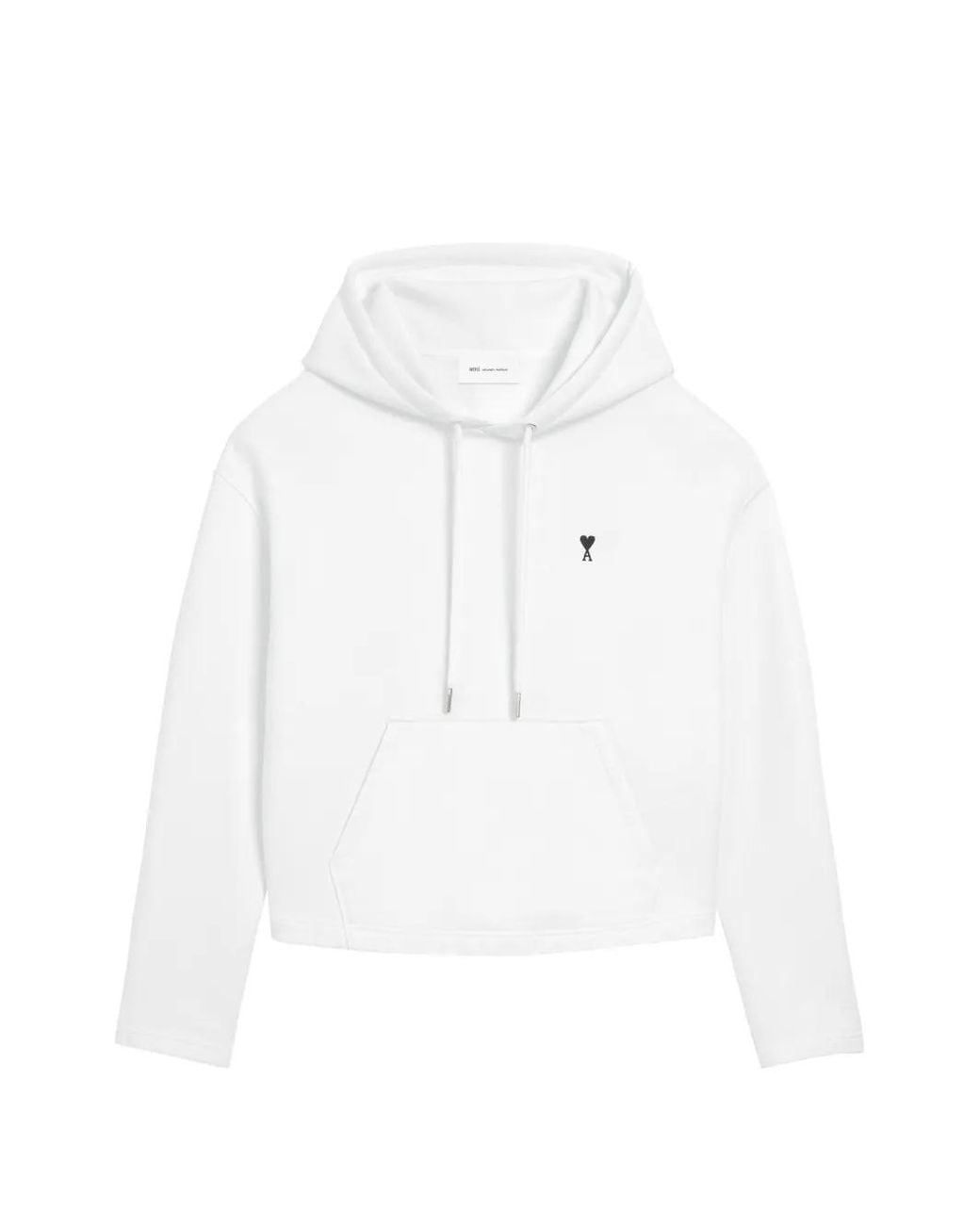 AMI White De Coeur Cotton Hoodie