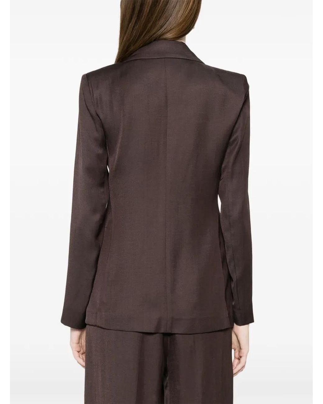 Marella Brown Single-Breasted Blazer