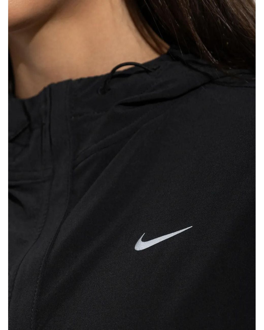 Nike Black Swift Logo-Print Hooded Sweatshirt