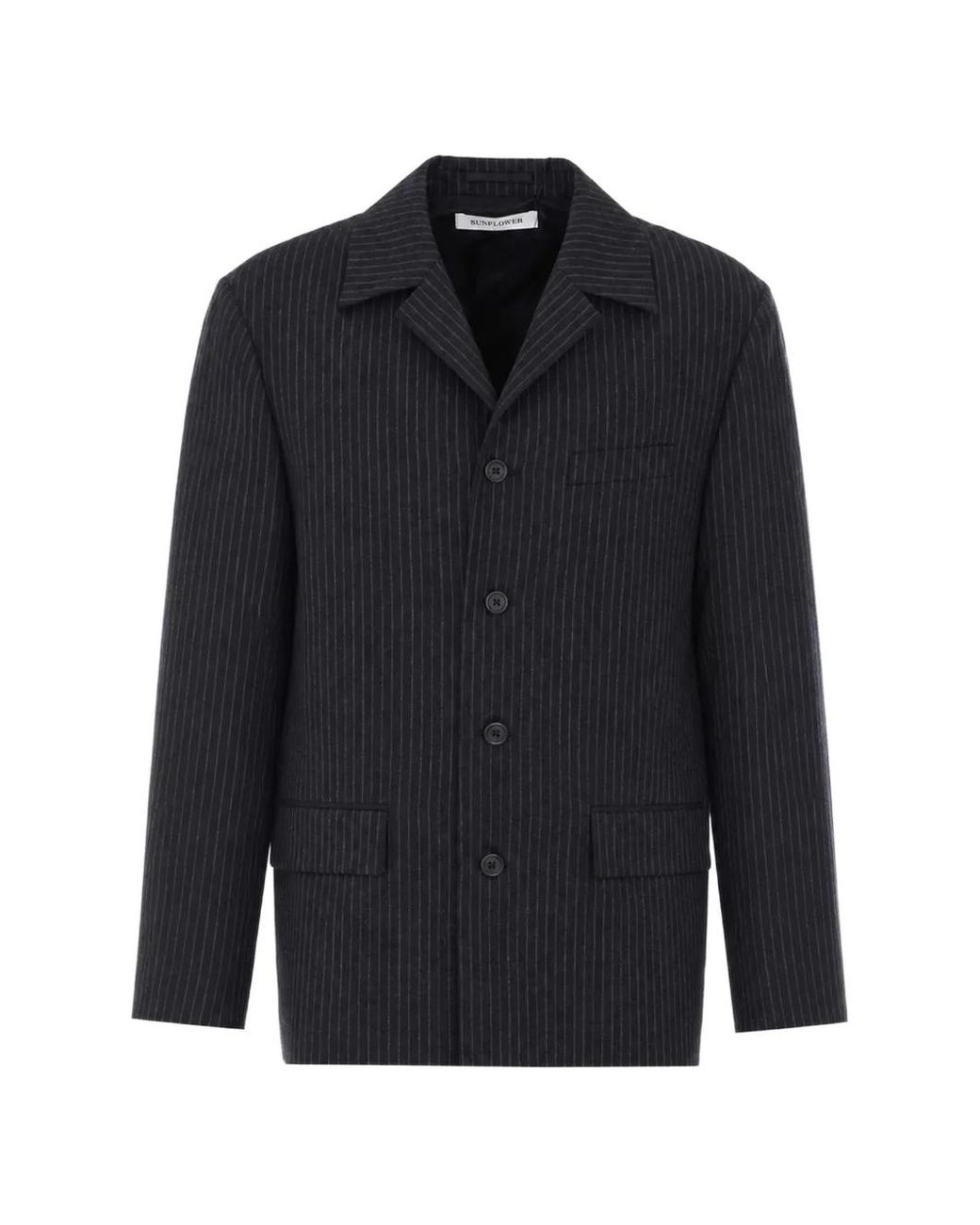 sunflower Blue Pinstripe-Pattern Jacket for men