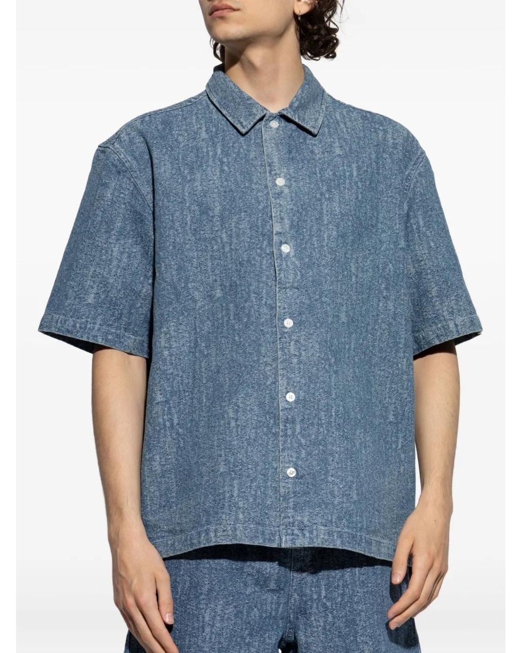 Samsøe & Samsøe Blue Washed Denim Shirt for men