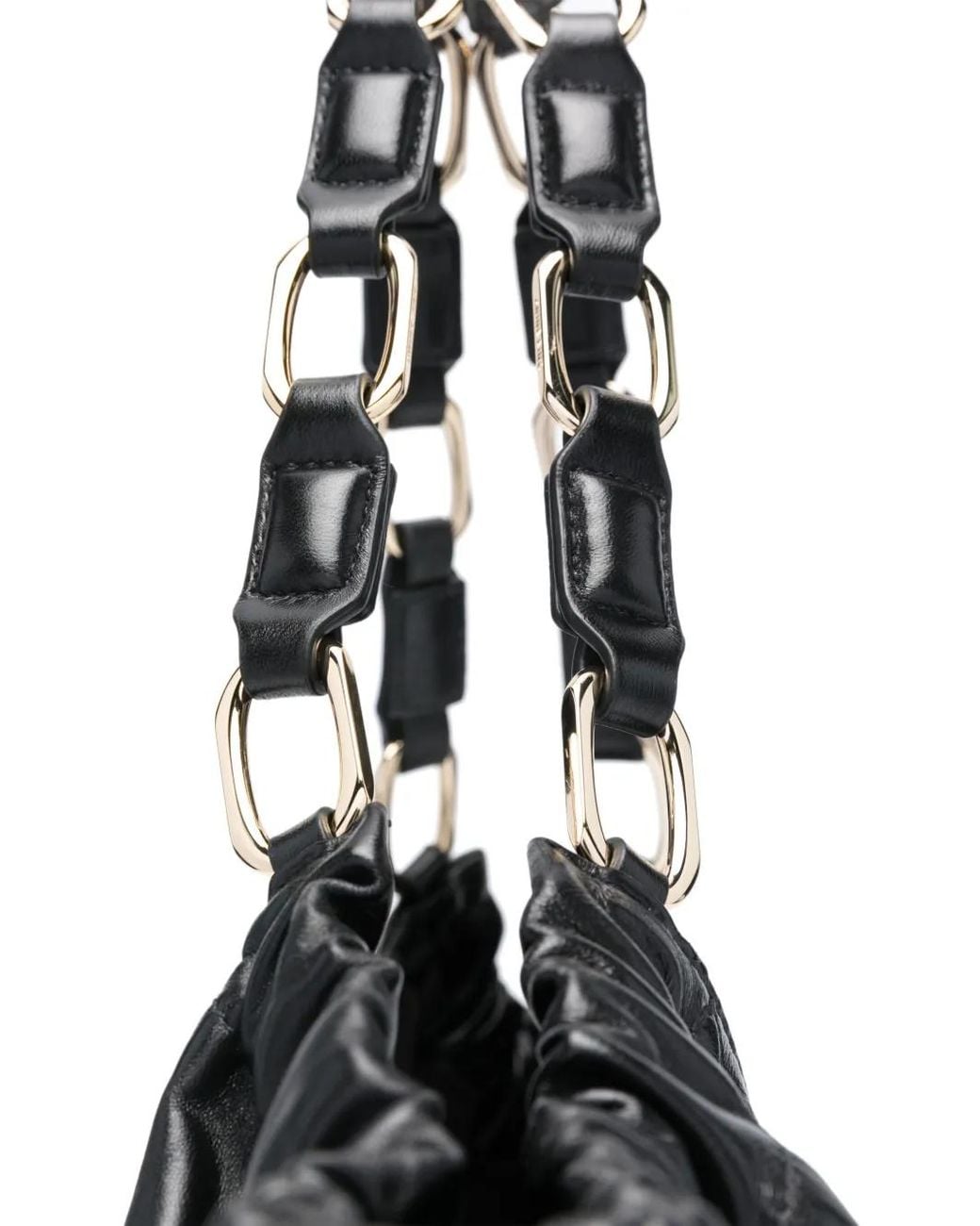 Anine Bing Black Kate Logo-Embossed Leather Tote Bag