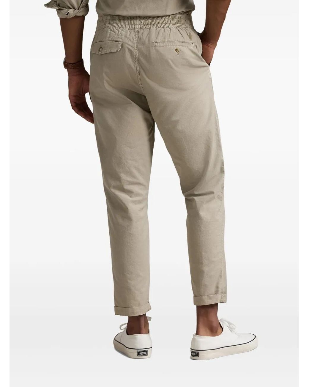 Polo Ralph Lauren Natural Drawstring Straight-Leg Trousers for men