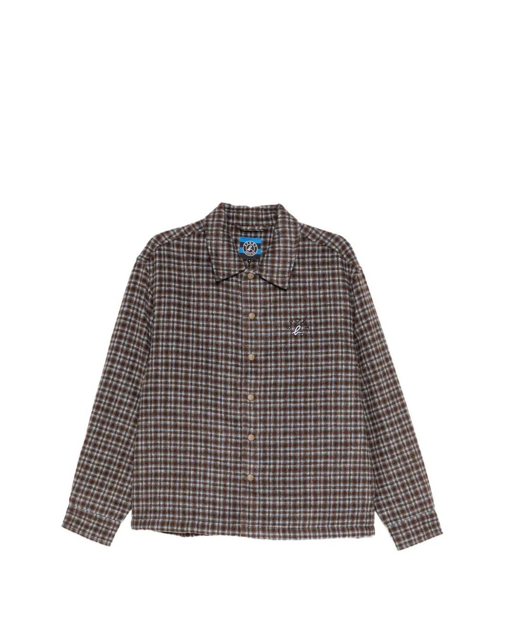 SPORT b. by agnès b. Brown Check-Pattern Logo-Embroidered Jacket for men