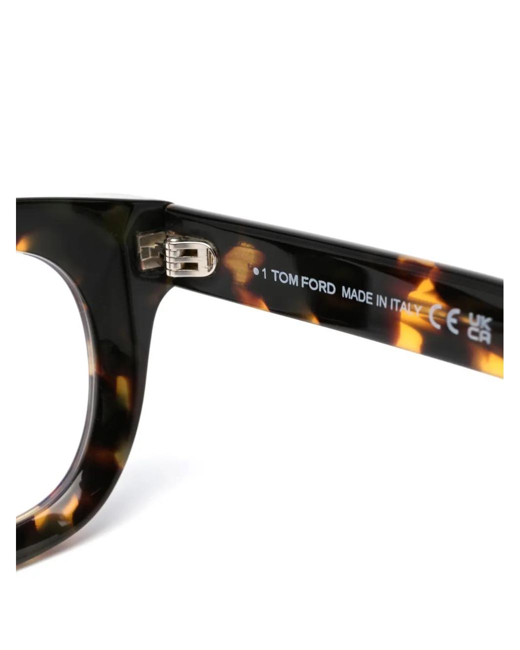 Tom Ford Blue Tortoiseshell-Effect Square-Frame Glasses for men