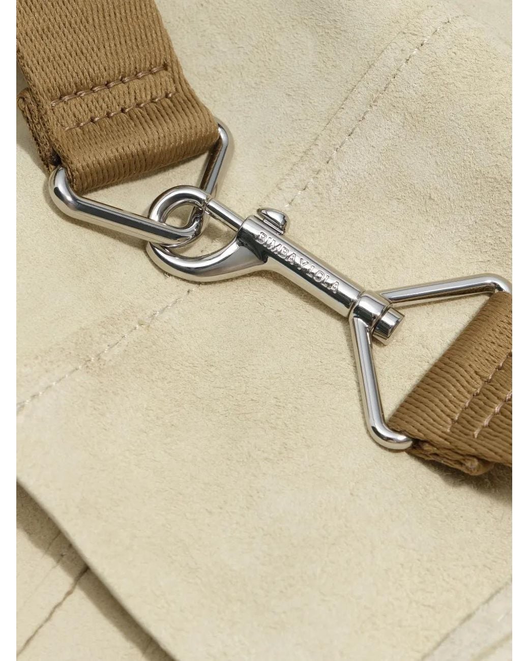 Bimba Y Lola Natural Large Light- Suede Shopper Bag
